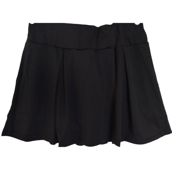 Black 3XL Skater Skirt With Built-In Shorts Elastic Waist, For Girls. - Picture 5 of 7